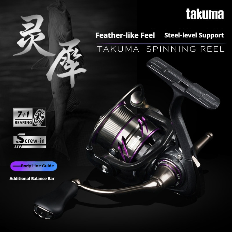 Developing Tank Reel - Takuma-Lingxi 3000s Lichtgewicht Spinhengel Molen Met