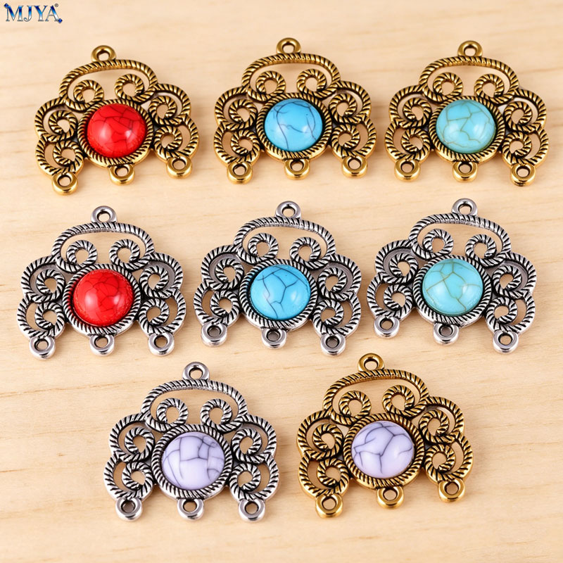 Vintage Jewelry Collection - MJYA 5 stks/partij Vintage Legering Turquoise