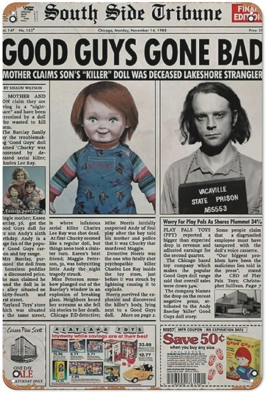 Collectible Vintage Newspapers - Kind S Play 1988 Krant Poster