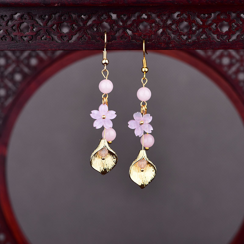 Roze natuurlijke jade bloem oo - Vintage Jewelry Collection recensie en prijs