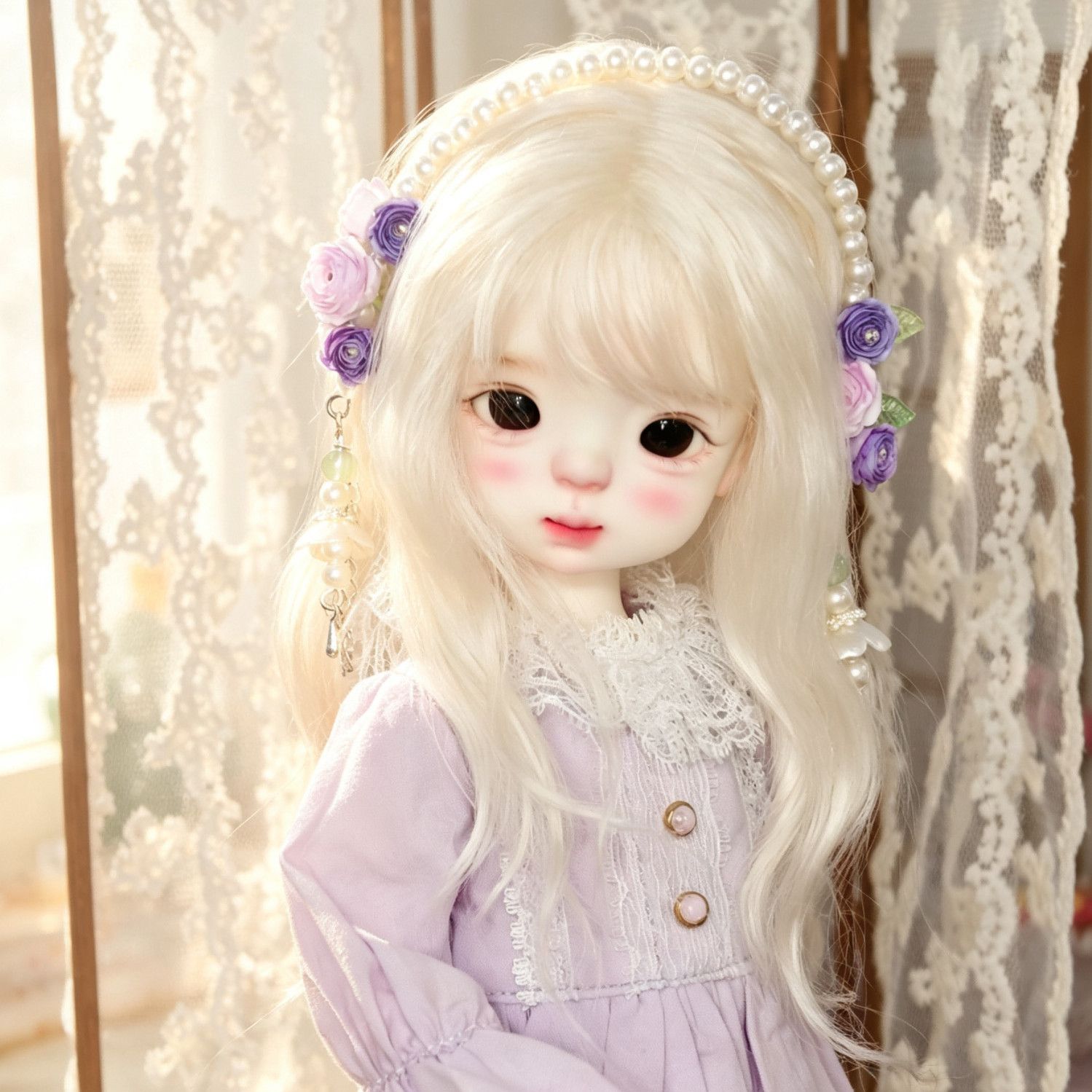 Handgemaakte parelbloem haarba - Vintage Collectible And Vintage Dolls recensie en prijs