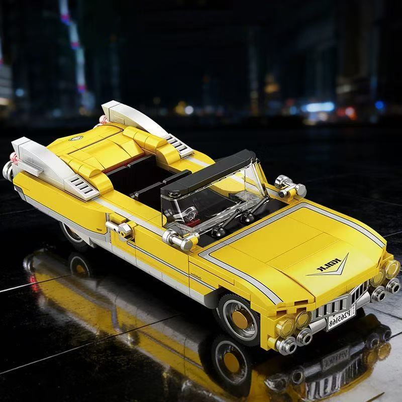 Gele vintage cabriolet bouwste - Vintage Collectible Toy Cars recensie en prijs